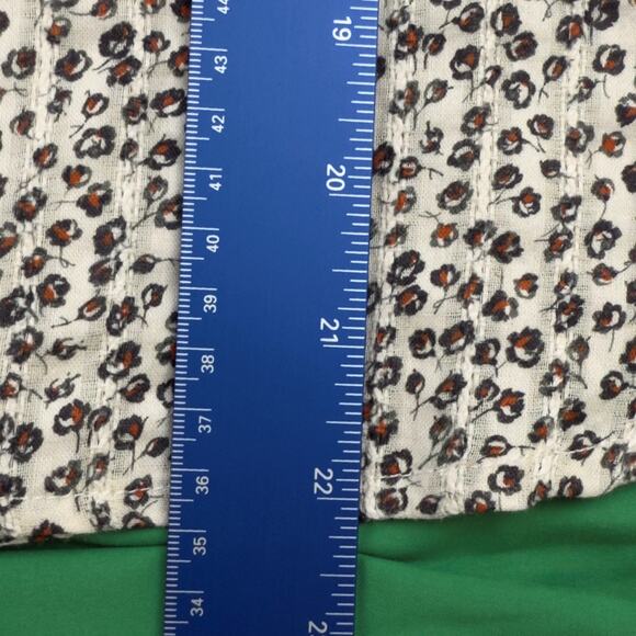 Pilcro Anthropologie Keira Floral Peter Pan Collar Blouse Top M Cottagecore - Picture 9 of 9